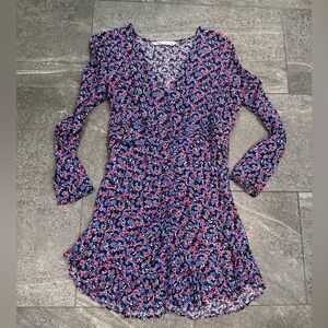 Zara Pink Long Sleeve Sundress with V-Neck